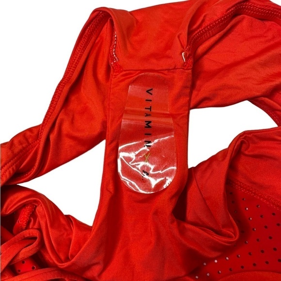 NWT Vitamin A Red High Neck Maillot Vermillion - Picture 5 of 6